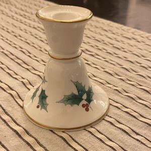 Mikasa “Ribbon Holly” Bone China Candlestick